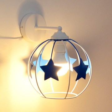 Seinavalgusti lastetuppa STARS 1xE27/15W/230V sinine/valge