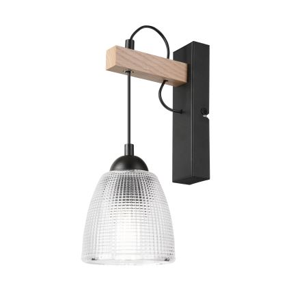 Seinavalgusti LEANDRA 1xE27/15W/230V tamm/must