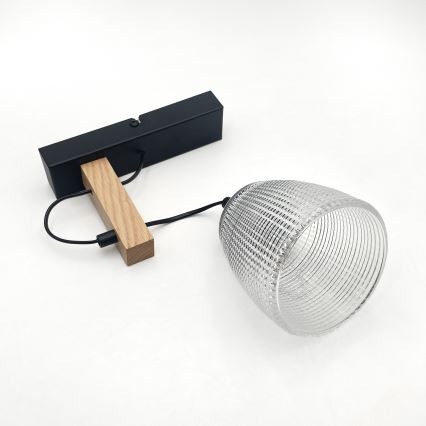 Seinavalgusti LEANDRA 1xE27/15W/230V tamm/must