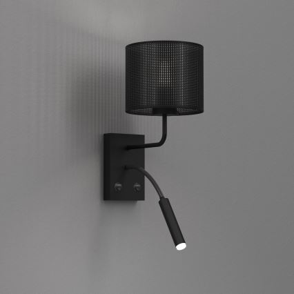 Seinavalgusti LOFT SHADE 1xE27/60W+1xG9/8W/230V must