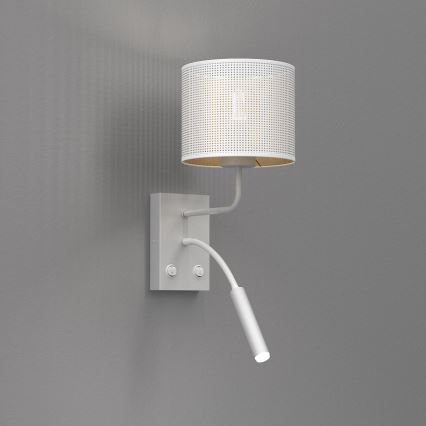 Seinavalgusti LOFT SHADE 1xE27/60W+1xG9/8W/230V valge/kuldne
