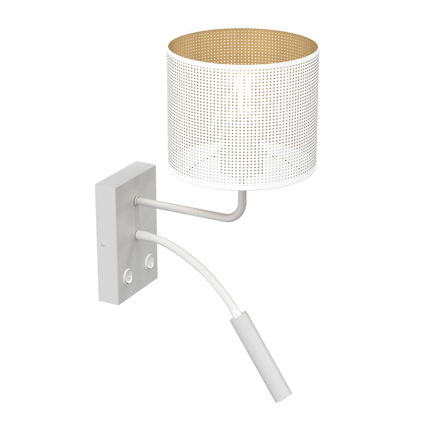 Seinavalgusti LOFT SHADE 1xE27/60W+1xG9/8W/230V valge/kuldne