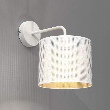 Seinavalgusti LOFT SHADE 1xE27/60W/230V valge/kuldne