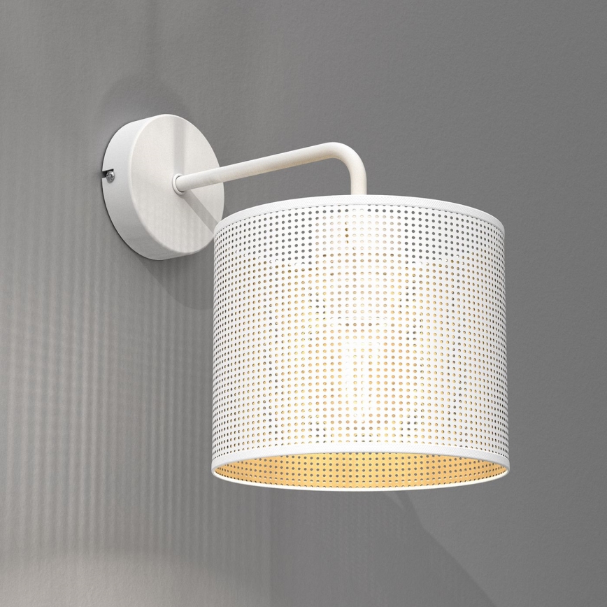 Seinavalgusti LOFT SHADE 1xE27/60W/230V valge/kuldne
