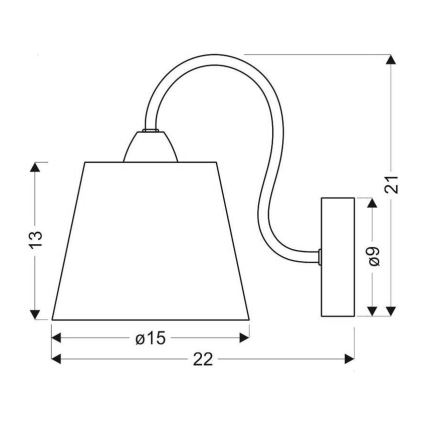 Seinavalgusti LUK 1xE14/40W/230V