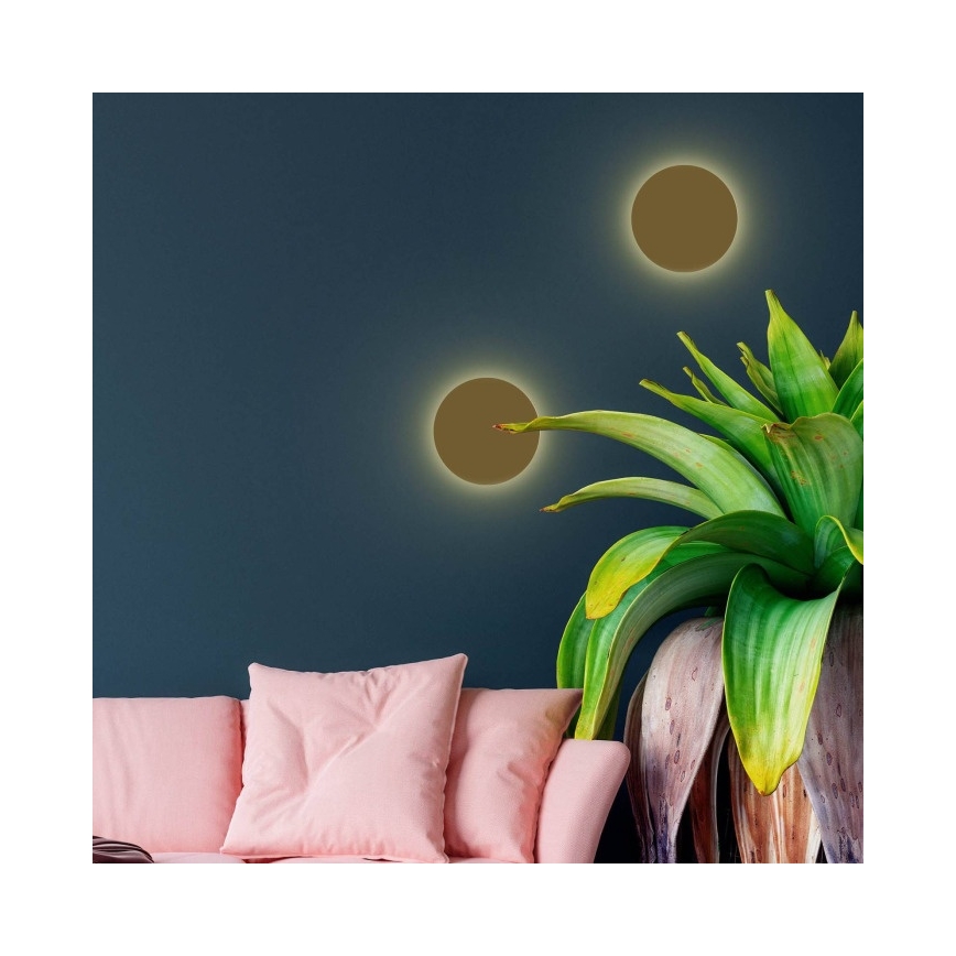 Seinavalgusti LUNA 2xG9/8W/230V, läbimõõt 20 cm, kuldne