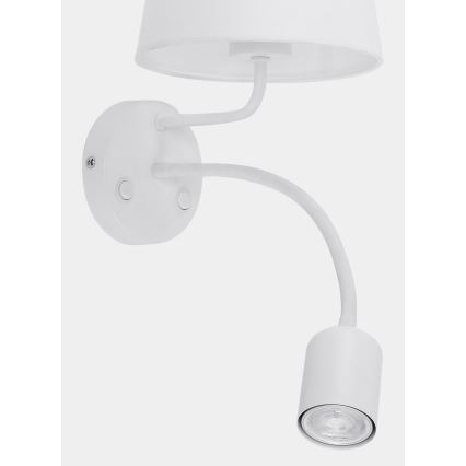 Seinavalgusti MAJA 1xE27/15W/230V + 1xGU10/10W/230V valge