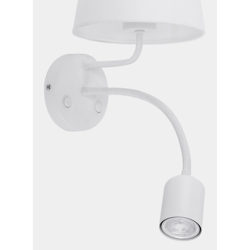 Seinavalgusti MAJA 1xE27/15W/230V + 1xGU10/10W/230V valge