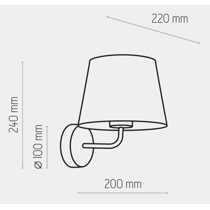 Seinavalgusti MAJA 1xE27/15W/230V must