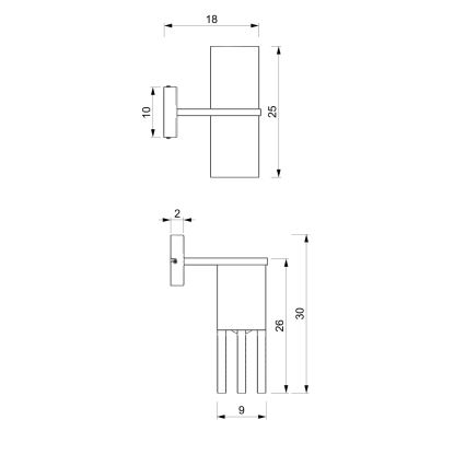 Seinavalgusti MALM 1xE27/60W/230V