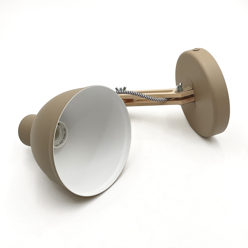 Seinavalgusti MARCELLO 1xE27/15W/230V beež