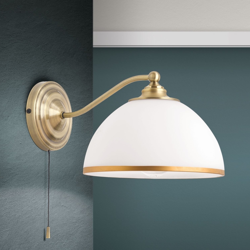 Seinavalgusti OLD LAMP 1xE27/40W/230V valge/messing