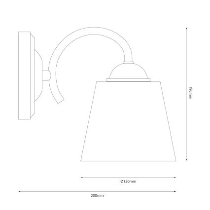 Seinavalgusti PAFOS 1xE27/15W/230V läikiv kroom