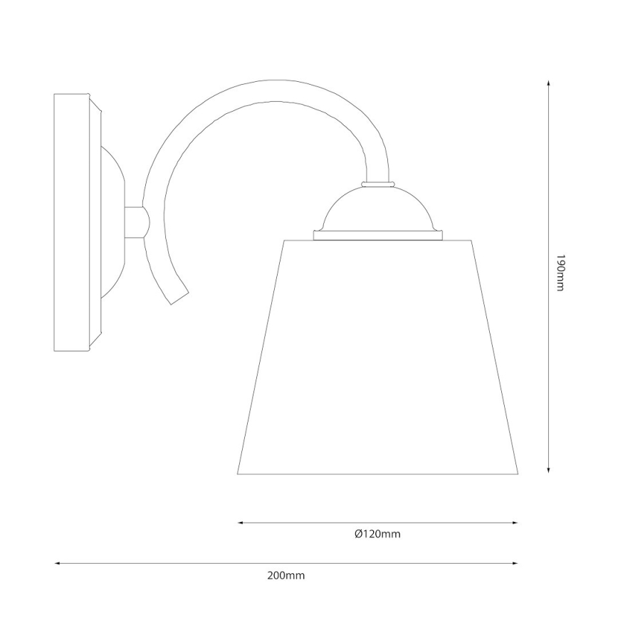 Seinavalgusti PAFOS 1xE27/15W/230V must