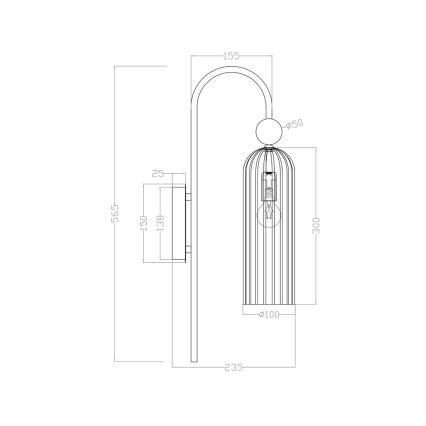 Seinavalgusti PIEGA 1xE14/40W/230V messing/valge
