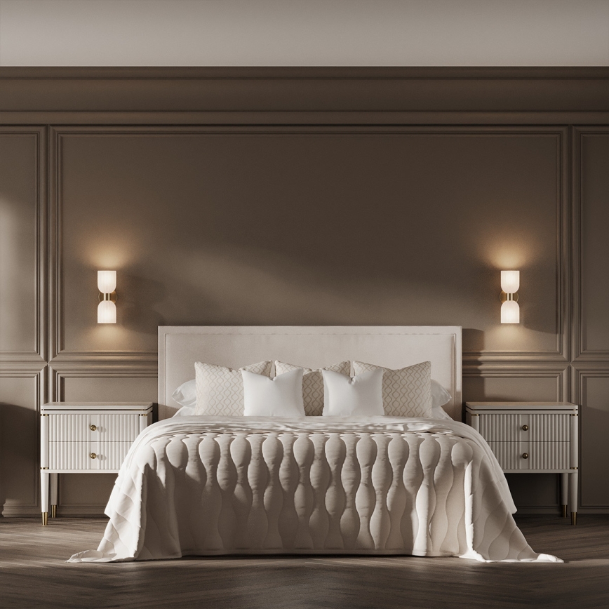 Seinavalgusti PIEGA 2xE14/10W/230V messing/valge