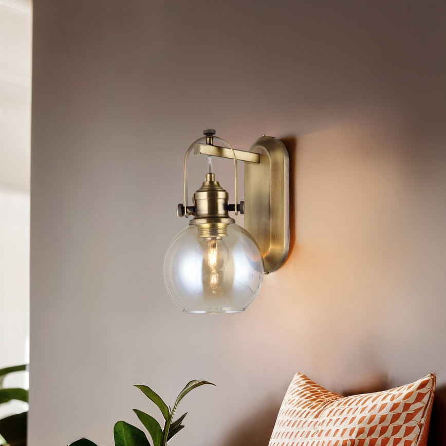 Seinavalgusti POLINO 1xE27/40W/230V pronks