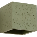 Seinavalgusti QUAD 1xG9/8W/230V betoon/roheline