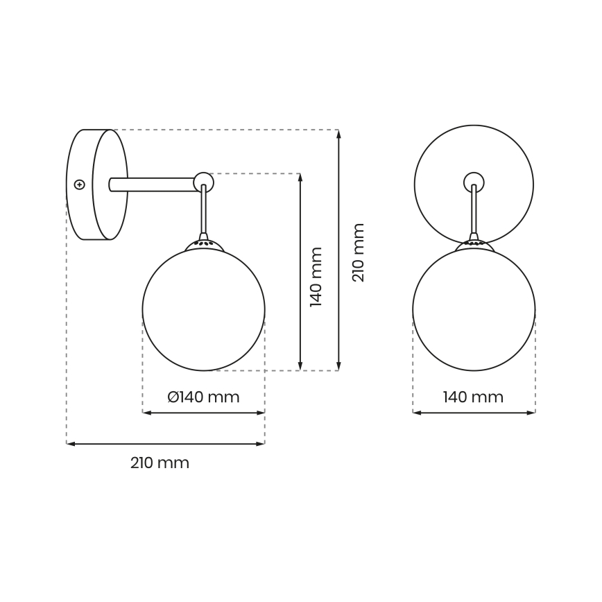 Seinavalgusti REFLEX 1xE14/40W/230V