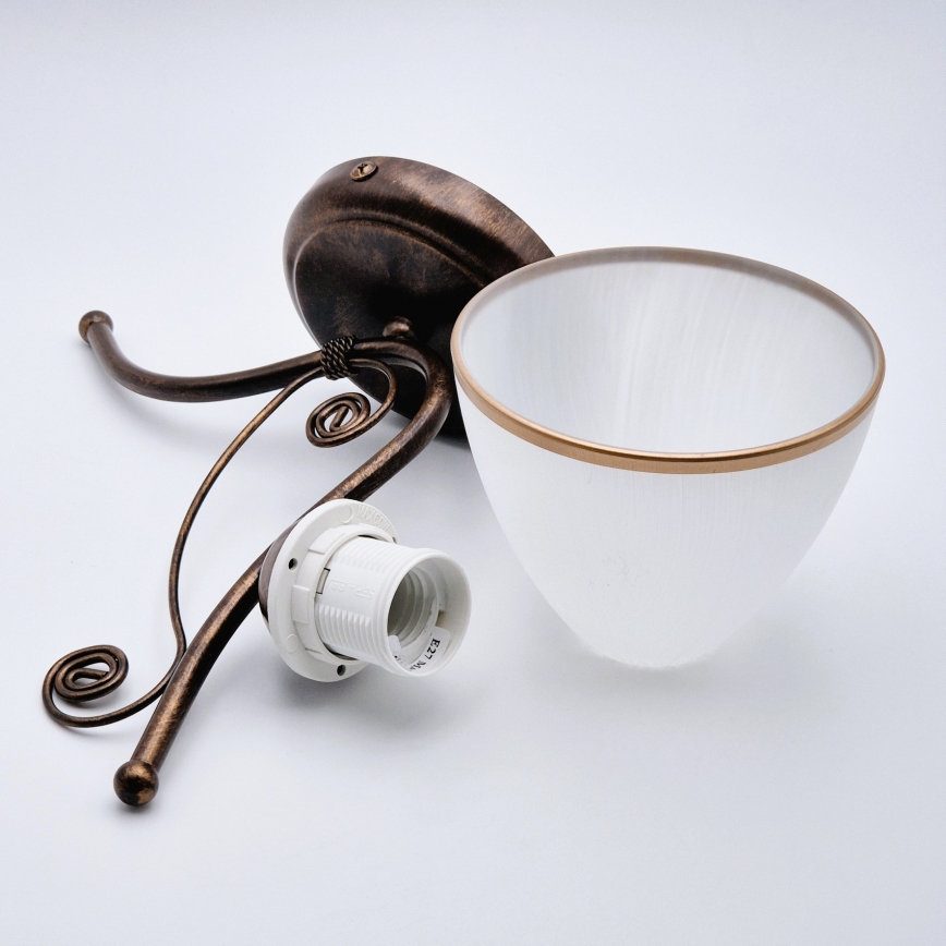 Seinavalgusti RETRO II 1xE27/60W/230V pronks paatina