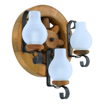 Seinavalgusti ROATA 3xE14/40W/230V pöök - FSC sertifitseeritud
