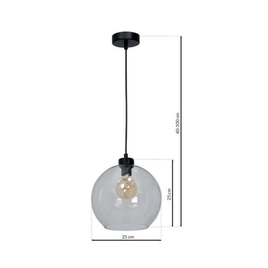 Seinavalgusti SANTIAGO 1xE27/60W/230V läbipaistev