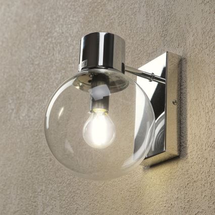 Seinavalgusti SFERIO 1xE14/5W/230V läikiv kroom/selge klaas