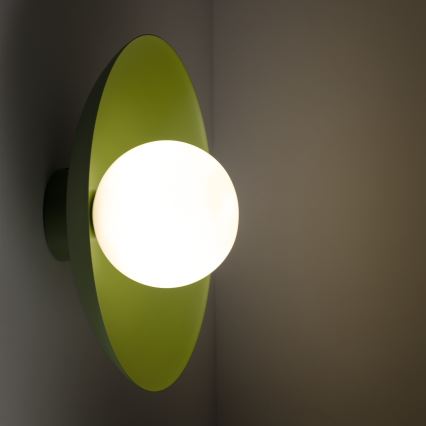 Seinavalgusti SLATE 1xG9/8W/230V d. 28 cm roheline