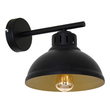 Seinavalgusti SVEN 1xE27/15W/230V must/kuldne