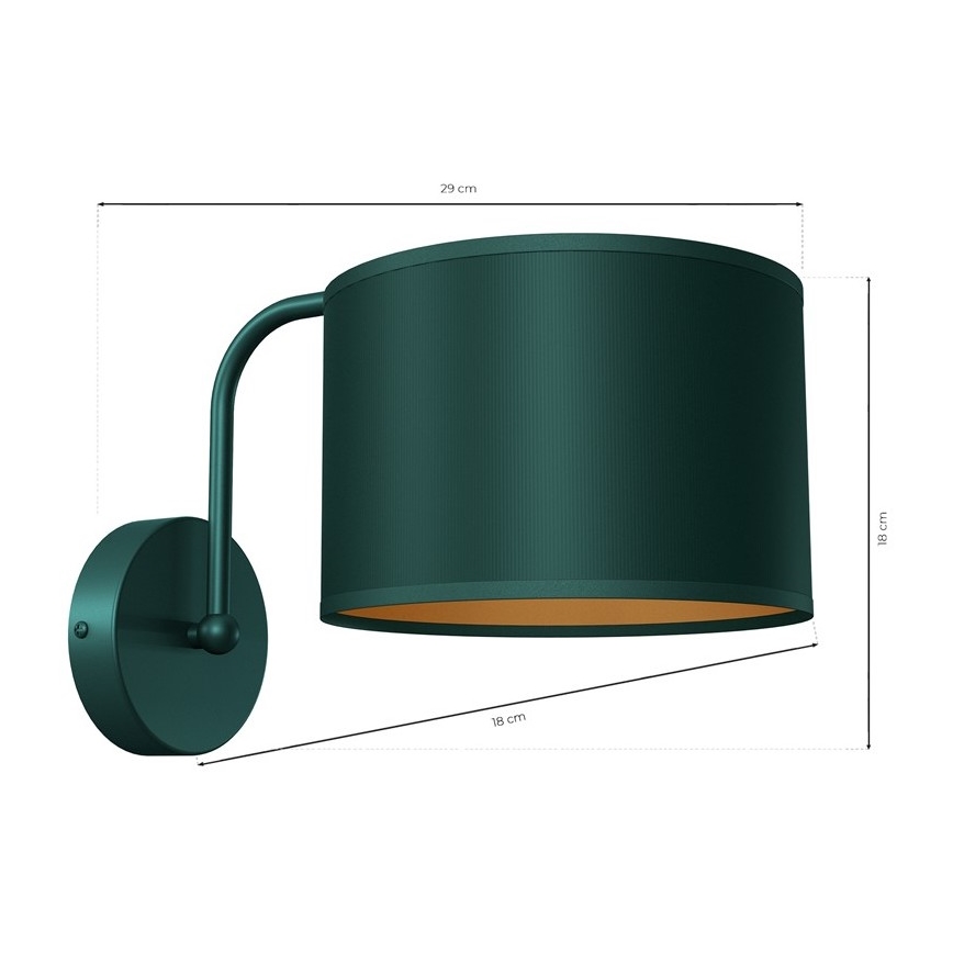 Seinavalgusti VERDE 1xE27/60W/230V roheline