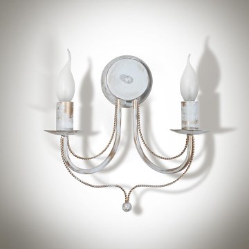 Seinavalgusti VERSA 2xE14/40W/230V valge 29 cm