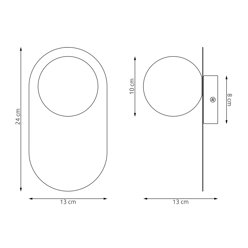 Seinavalgusti VIVA 1xG9/8W/230V hall