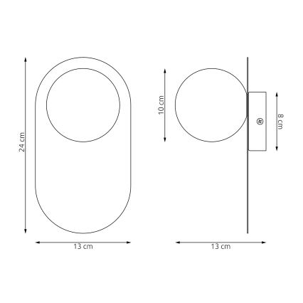 Seinavalgusti VIVA 1xG9/8W/230V valge