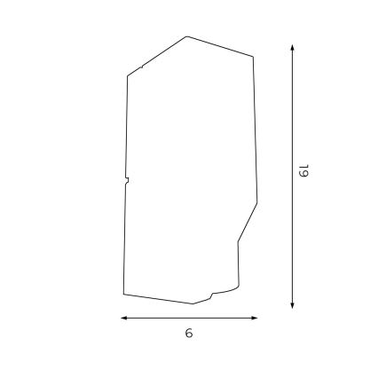 Seinavalgusti WALL 1xGU10/8W/230V must/läikiv kroom