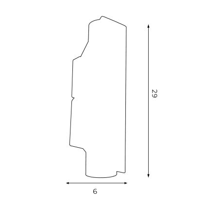 Seinavalgusti WALL 2xGU10/8W/230V must/läikiv kroom