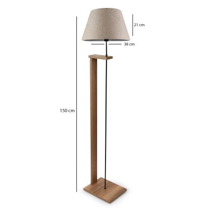 Seisev lamp AYD 1xE27/40W/230V bež/pruun
