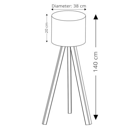 Seisev lamp AYD 1xE27/40W/230V sinine/bež