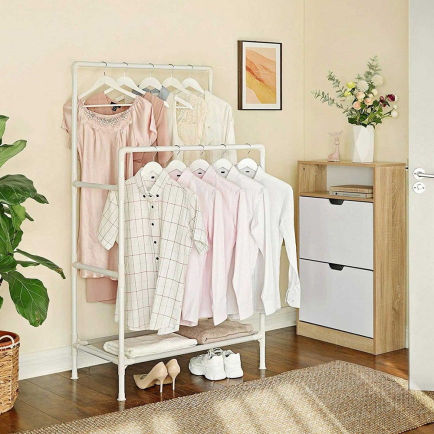 Seisev riidepuu LINEA valge