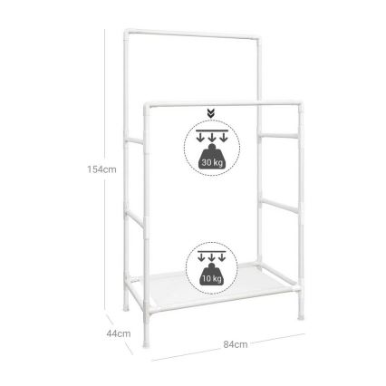 Seisev riidepuu LINEA valge
