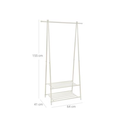 Seisev riidepuu LINEA valge