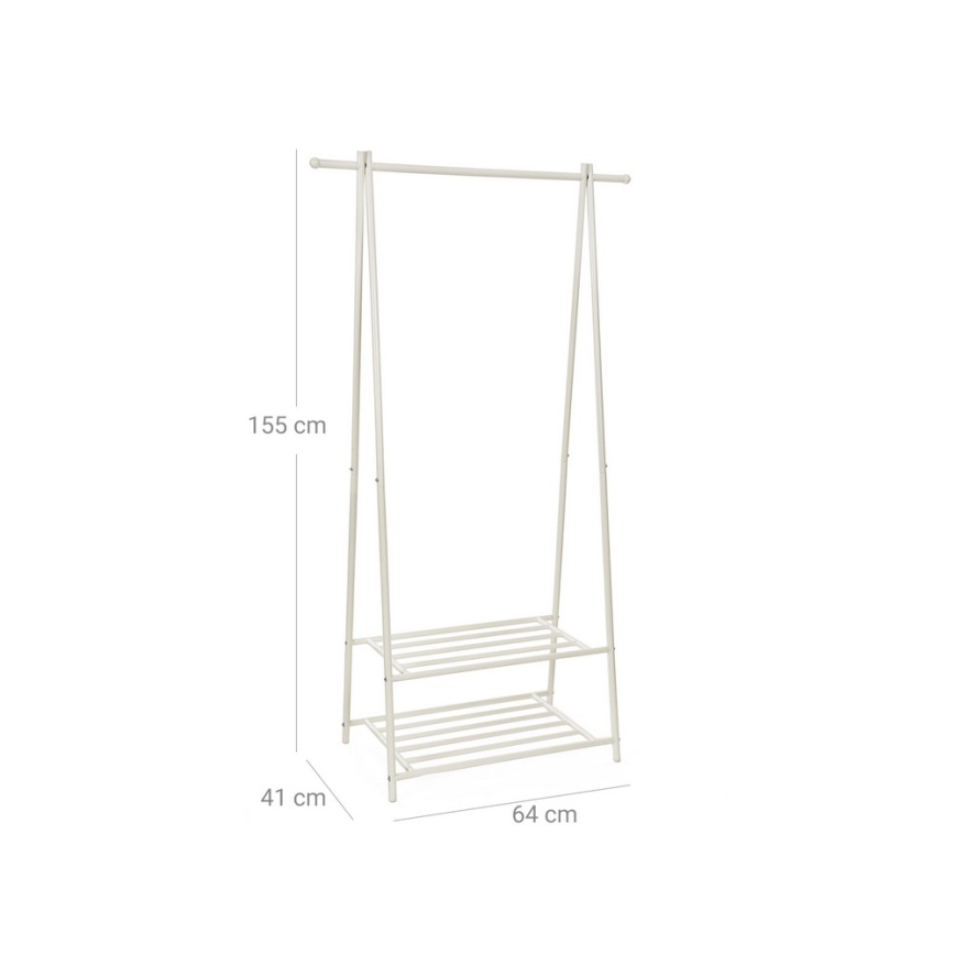 Seisev riidepuu LINEA valge