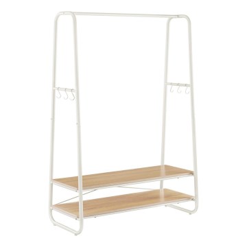 Seisev riidepuu LINEA valge/pruun
