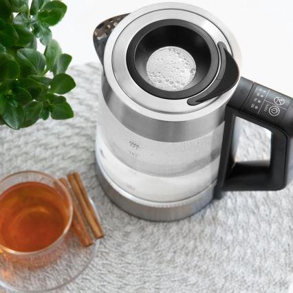 Sencor - 1,7 l temperatuuri reguleeriv veekeetja 2200W/230V mati kroom/must