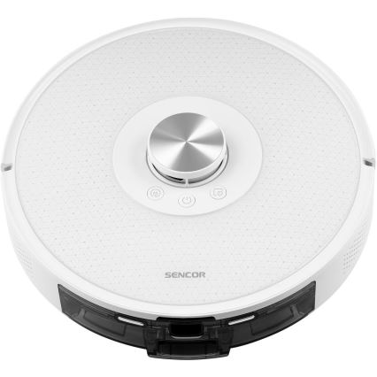 Sencor - 2‑ühes robottolmuimeja mopifunktsiooniga, 50 W / 5000 mAh, Wi‑Fi, valge + kaugjuhtimispult