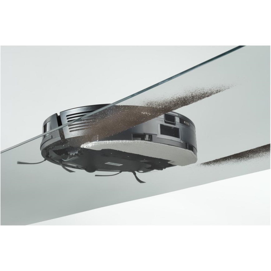 Sencor - Robottolmuimeja mopiga 2-ühes 16W/2600 mAh Wi-Fi must + kaugjuhtimispult