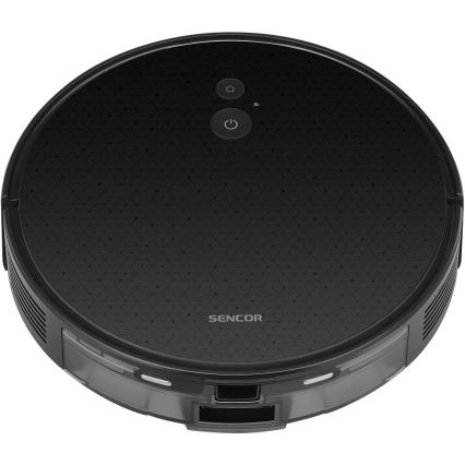 Sencor - Robottolmuimeja mopiga 2-ühes 16W/2600 mAh Wi-Fi must + kaugjuhtimispult