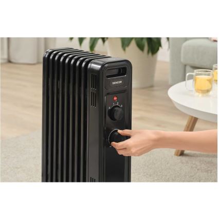 Sencor - 9-ribiga õliradiaator 800/1200/2000W/230V must