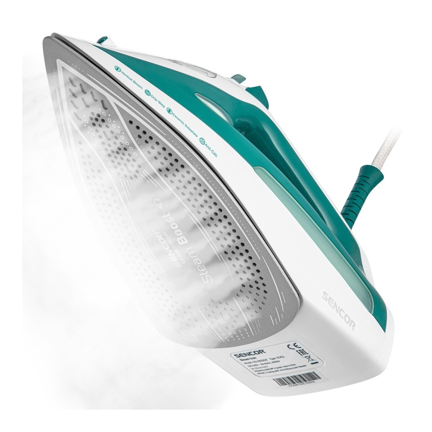 Sencor - Aurutriikraud 2600W/230V türkiis/valge