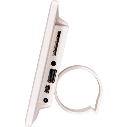 Sencor - Digitaalne fotoraam 7 kõlariga 230V valge + kaugjuhtimispult