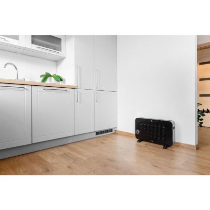 Sencor - Elektriline konvektor küttekeha 750/1250/2000W/230V termostaat IP24 must